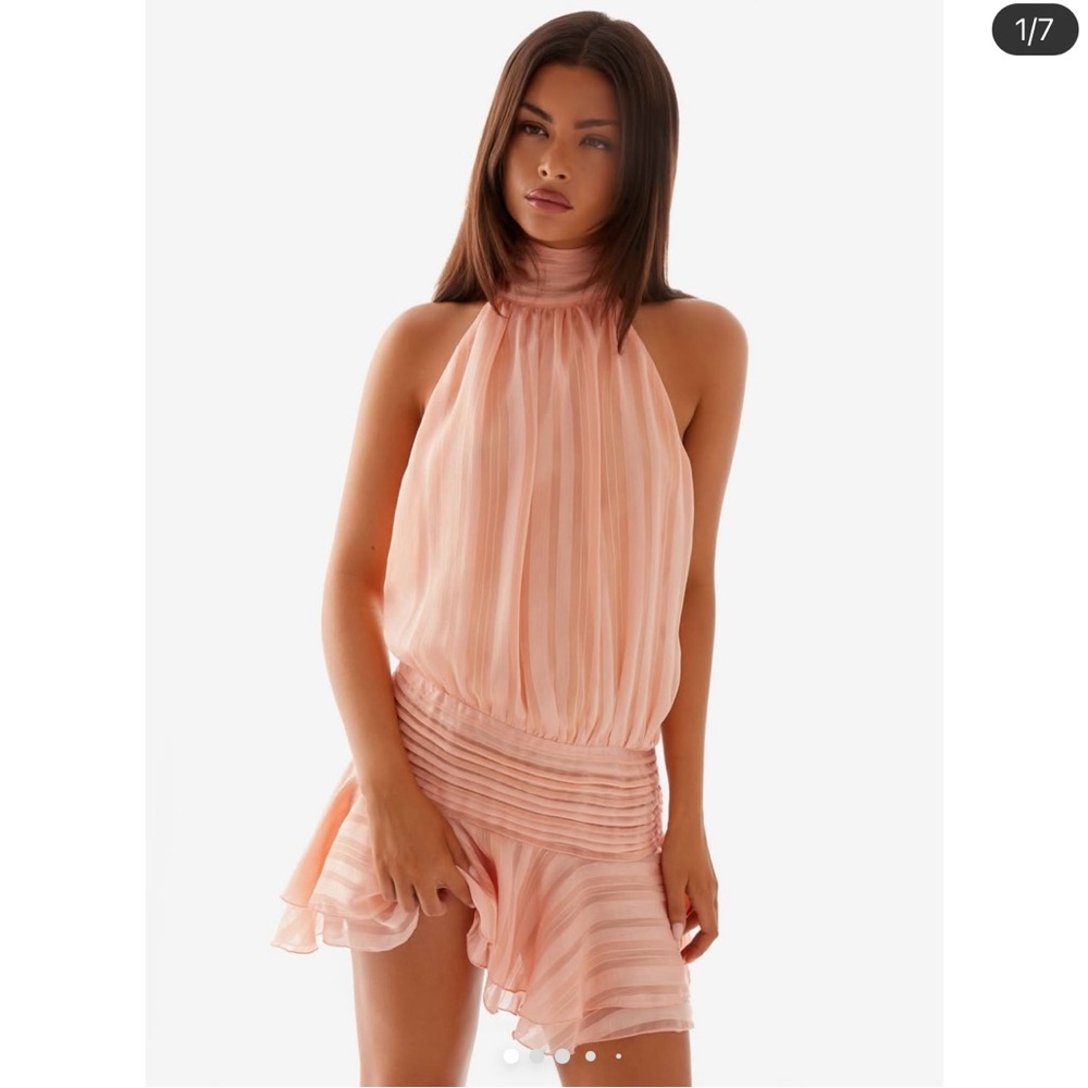 Peppermayo Peach Backless Dress